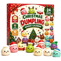 Calendrier de l'Avent 2026 : Jouets Squishy en Forme de Boulettes de Noël – Boîte Mystère Compte à Rebours 24 Jours – Ensemble de Squishies Mochi pour Enfants – Cadeau de Noël