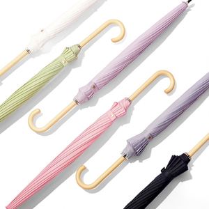 Markdown Sale Size Selectable Large Straight Fiberglass Waterproof High End Girl <b>Umbrella</b> for Women - Product Image 5