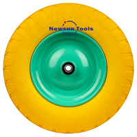 Roue en mousse PU non gonflable de haute qualité 4.80/4.00-8, en acier, sans air, pour équipement de manutention, vente en gros d'usine