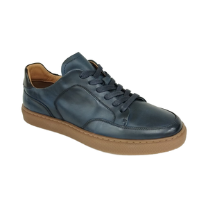 Baskets décontractées pour hommes en cuir véritable, à semelle rouge à clous, à lacets, respirantes, antidérapantes, confortables et légères, collection Printemps - Product Image 3