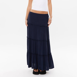 Runwaylover R489 <strong>White</strong> Long Cake <strong>Maxi</strong> <strong>Skirt</strong> - Product Image 5