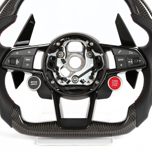 Volant en fibre de carbone pour <span class=keywords><strong>Audi</strong></span> B9 A4l A5 A3 A4 S5 A6L A8 Q8 SQ8 S3 S4 RS3 RS5 RS7 RS6 Volant de style sport - Product Image 2