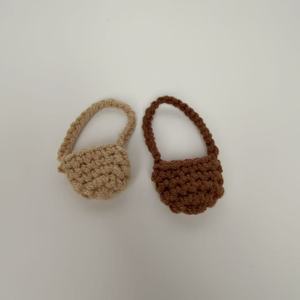 Mini Crochet Bags For Hello Kitty <b>Doll</b> <b>Accessories</b> Plush Toy Keychain Charms Multicolor Handmade Yarn Bag Set - Product Image 4