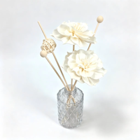 Maßgefertigte Handgemachte Dahlie aus Sola-Holz, Wasserfeste Öko-Blumendekoration für Zuhause, Hochzeit und Partys