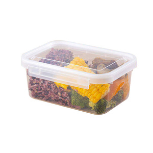 Food Storage Container Rectangle <b>Clip</b>-on Lid Large Capacity Airtight For Refrigerator Meat Portioning - Product Image 1