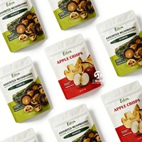 Op maat gemaakte digitale print gedroogde vruchten groenten fruitchips babyvoeding kauwgom herbruikbare zip-verpakking zak kleine minimale bestelhoeveelheid bodem