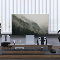 Support de moniteur Support de moniteur de bureau en bois Support d'ordinateur portable pour bureau Ordinateur Studio Moniteur Riser Étagère de bureau MonitorStand Usage domestique