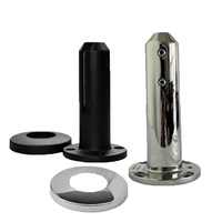 Amortisseur de chocs en silicone bicolore cylindrique pour poteau de sol en verre, anti-vibration, moderne, pour bricolage, parcs publics et clôtures piétonnes en verre