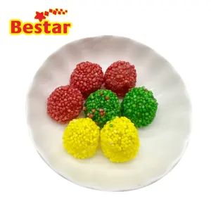 22g traffic light design soft jelly balls candy three colors sweet fruit flavor gummy ball candy