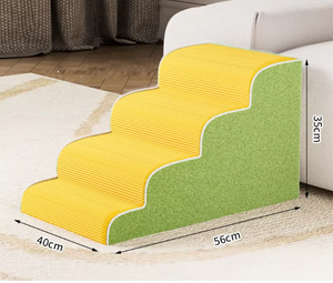 Modern Foldable <b>Memory</b> <b>Foam</b> Pet Staircase with Anti-Slip Washable Cover for Small Dogs and Cats-<b>Sofa</b> Bed Accessory - Product Image 3