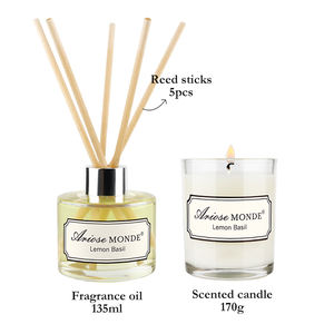 Set regalo di candele profumate di lusso <span class=keywords><strong>diffusore</strong></span> di fragranze per la casa di moda olio essenziale di oliva rinfrescare il set regalo di candele di soia aromatiche pure - Product Image 1
