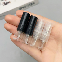 Botol Parfum Kaca Transparan Mini 2 3 5ml dengan Semprotan dan Cetak Sablon