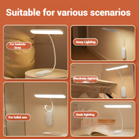Lampe de table LED magnétique intelligente sans fil, télécommandée, à intensité réglable, pour l'étude et la lecture