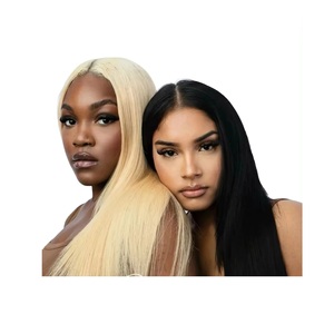Lace Front Indian Remy Hair Straight Wig Soft Natural Color Full <b>Head</b> - Product Image 1