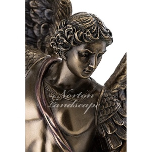 Al <span class=keywords><strong>aire</strong></span> libre jardín decorativo grande tallada latón bronce San Miguel Arcángel escultura para venta - Product Image 5
