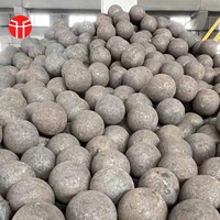 Billes en acier forgé C45 HUAFU à bas prix, 58HRC, microstructure M+C, pour l'exploitation minière de l'or et du cuivre, 60mm-150mm, impact 12J/cm, bris 1%