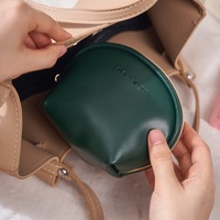 Pochette multifonctionnelle moderne en cuir PU pour monnaies, rouge à lèvres, bijoux et maquillage – Format mini et portable