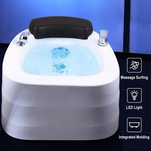 Fauteuil de Pédicure de Luxe Professionnel pour Salon avec Bol Profond en Acrylique Fonction Bain à Remous et Bac de Spa Capillaire pour Manucure et <span class=keywords><strong>Massage</strong></span> des Ongles - Product Image 3
