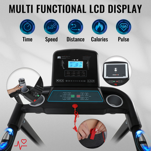 <span class=keywords><strong>Tapis</strong></span> <span class=keywords><strong>Roulant</strong></span> Elettrico Pieghevole Multifunzione per Fitness Domestico, Velocità 1-12.8km/h, Disponibile in Magazzino in Francia - Product Image 3