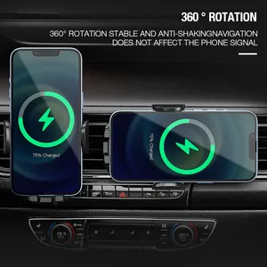 Hot Sale 15W Car Stand Fast Charging Wireless Magnetic Car Charger For Air Vents Dashboard Car Phone Holder
