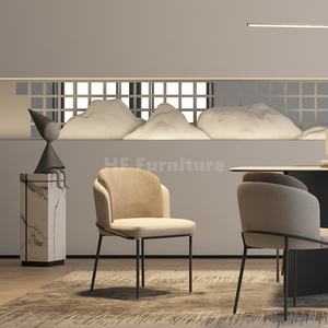 奢华独特设计不锈钢餐桌椅大理石长方形现代餐桌套装 - Product Image 5