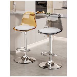 Chaises <span class=keywords><strong>de</strong></span> comptoir pour cuisine, tabourets <span class=keywords><strong>de</strong></span> <span class=keywords><strong>bar</strong></span>, meubles, chaises pivotantes réglables en hauteur pour restaurant et <span class=keywords><strong>bar</strong></span>, transparentes - Product Image 2