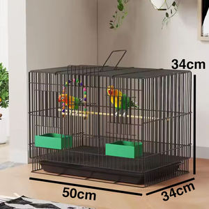 Toptan yüksek kaliteli beyaz ticari Metal kuş kafesleri <span class=keywords><strong>Aviaries</strong></span> kapalı küçük katlanabilir katı desen plastik tepsi kutusu - Product Image 5