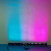 Projecteur mural LED double rangée 48 ampoules 72 lumières en aluminium pour extérieur RGB/RGBW/RGBCW, connectable, contrôle DMX/WiFi, indice de protection IP