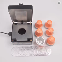 110V 220V électrique café Capsule Machine à sceller Portable feuille d'aluminium Capsule scellant avec capsules coquilles feuilles
