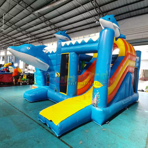 Chateau gonflable commercial bounce house adults inflatable dolphin bouncy castle and slide combo - Product Image 2
