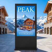 IP65 Outdoor Interactive Touch Screen Kiosk 3000 Nits Sunlight Readable AI Digital Human Android Windows DOOH Signage Totem