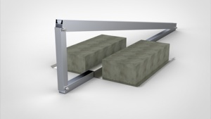 Support de module solaire PV toit plat lesté installer des supports photovoltaïques sur le sol avec plateau lesté jetée en béton - Product Image 3