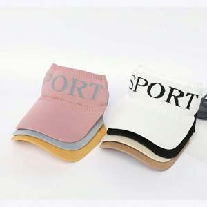 Casquette de sport d'extérieur décontractée et respirante pour femme, avec visière en tricot à lettres, vente chaude directe usine pour l'été - Product Image 1