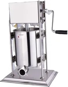 Máquina para hacer salchichas vertical comercial de acero inoxidable de 15L Embutidor de salchichas de operación manual