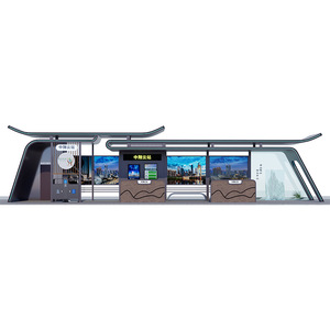 Smart Bus Shelter Stainless Steel Electronic Display Outdoor Advertising <b>Light</b> <b>Box</b> Weatherproof <b>Led</b> Lighting Rectangle - Product Image 1