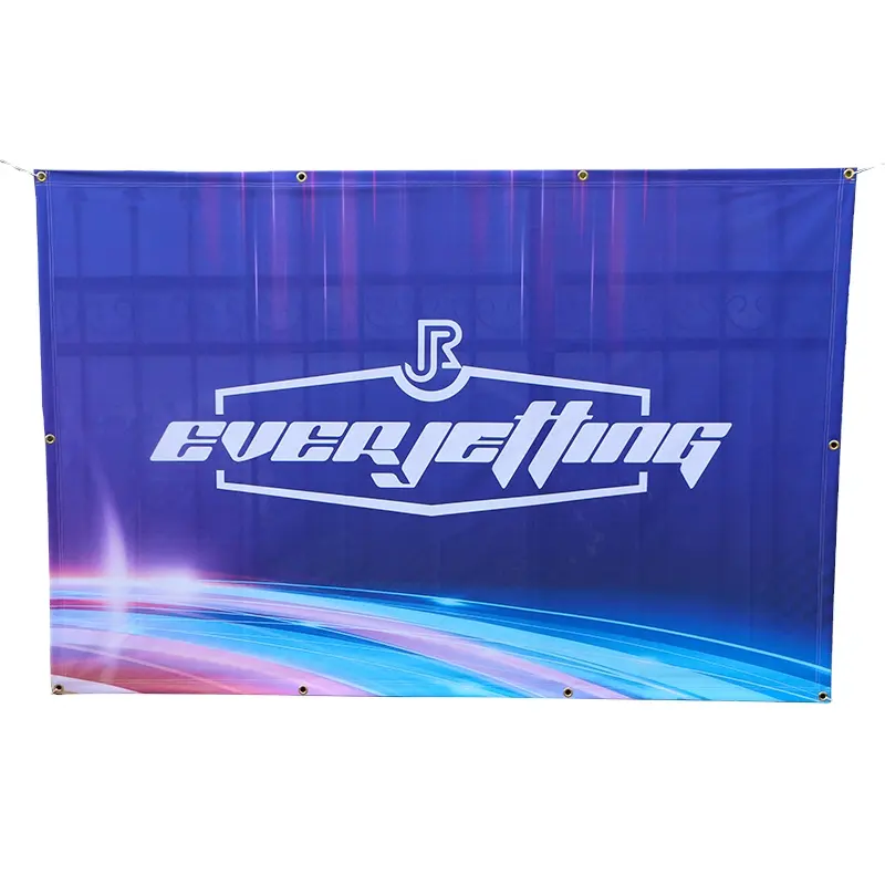 Custom Design Printed Banner Outdoor Fence Hanging Polyester Fabric Mesh Banner PVC Vinyl Banner For Advertising