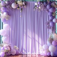 Rideaux de fond marron en polyester infroissable, 2 panneaux, pour décorations de fête, mariage, baby shower, anniversaire