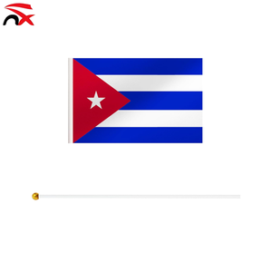 Entrega Rápida, Mini Bandera de Mano, Decoración para Festivales al Aire Libre, 14*21cm, Impresión Digital, Bandera de <span class=keywords><strong>Cuba</strong></span> de Poliéster para Sostener con la Mano - Product Image 6