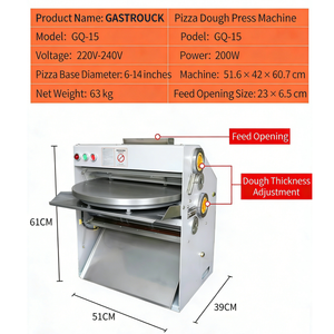 Máquina para Hacer Bases de Pizza de Alta Velocidad AM QDMECH, Diseño Antiadherente para un Formado Uniforme, Ideal para Pizzerías, Cocinas Centrales y Fábricas de Alimentos - Product Image 2