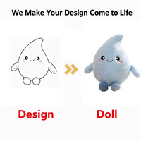 Peluche Goutte d'Eau Cartoon Squishy, Jouet Doux Façonné pour Décoration d'Intérieur, Vente en Gros, Logo Personnalisé, Cadeau d'Anniversaire