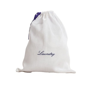 Sac à linge écologique en coton biologique 100% avec ficelles, avec logo personnalisé, <span class=keywords><strong>petite</strong></span> pochette en toile blanche, sac à poussière en coton pour le <span class=keywords><strong>rangement</strong></span> - Product Image 6