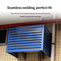 Cubierta de aluminio para aire acondicionado, impermeable, anticorrosión, con rejilla de lamas, grabado láser 3D, para exteriores, venta al por mayor de fábrica