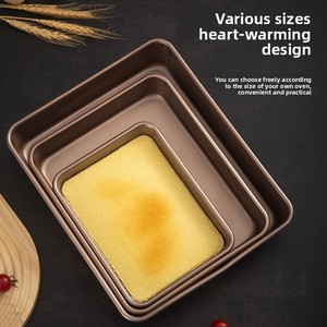 Herramienta para hornear horno antiadherente personalizable molde de pastel de tiramisú antiguo para galletas pan <span class=keywords><strong>Pizza</strong></span> cocina casera-Utensilios para hornear sartén cuadrada - Product Image 4