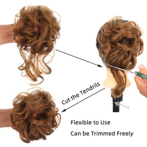 Mode Moelleux Tempérament Perruque Bande De Cheveux Corde À Cheveux Chignon Rembourrage De Cheveux Pièces Chignon <span class=keywords><strong>Postiche</strong></span> Chignon - Product Image 5
