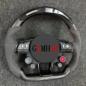 Volant en Fibre de Carbone Cuir et Daim pour <span class=keywords><strong>Volkswagen</strong></span> <span class=keywords><strong>Golf</strong></span> 7 7.5 GTI GTD <span class=keywords><strong>GTE</strong></span> R 2013-2020 Polo GTI Tiguan Passat DSG - Product Image 5