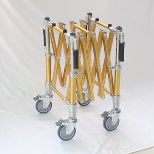 Chariot funéraire en argent pour cercueils, en alliage d'aluminium, support de transport de cercueil, équipement funéraire, civière pour cercueil - Product Image 3