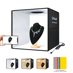 Caja de Luz Portátil Plegable de 40cm con Anillo de Luz USB para Fotografía, con 6 Fondos de Doble Cara de Colores - Product Image 2