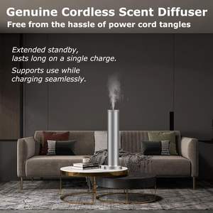 เครื่องกระจายกลิ่นอโรมาอัจฉริยะแบบขายส่ง แบตเตอรี่ 10000mAh ใช้พลังงานจาก USB ความจุน้ำมันหอมระเหย 100 มล. ไม่ต้องใช้น้ำ ตัวเครื่องทำจากอะลูมิเนียม ควบคุมผ่านแอป - Product Image 4