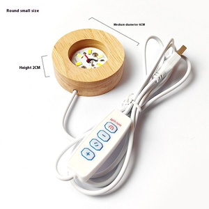 Nhà máy tùy biến OEM/ODM phòng ngủ bầu không khí chiếu sáng bằng gỗ cơ sở hiện đại USB ổ cắm pha lê bóng đèn ngủ LED bảng đèn - Product Image 6