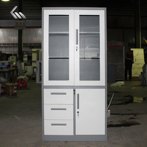 Armoire de rangement en métal moderne, <span class=keywords><strong>bibliothèque</strong></span> scolaire personnalisée, verre, <span class=keywords><strong>bureau</strong></span>, vente en gros pour la chambre à coucher, la cuisine, le <span class=keywords><strong>bureau</strong></span> à domicile, la salle de bain - Product Image 1
